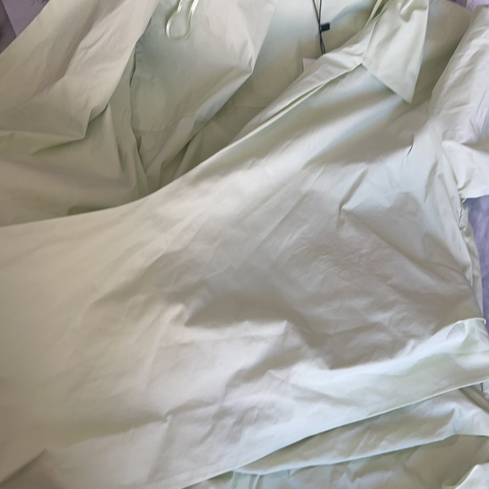 NEW ZARA RUCHED POPLIN DRESS BLOGGER'S FAVORITE - Picture 8 of 11